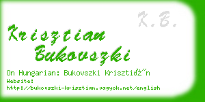 krisztian bukovszki business card